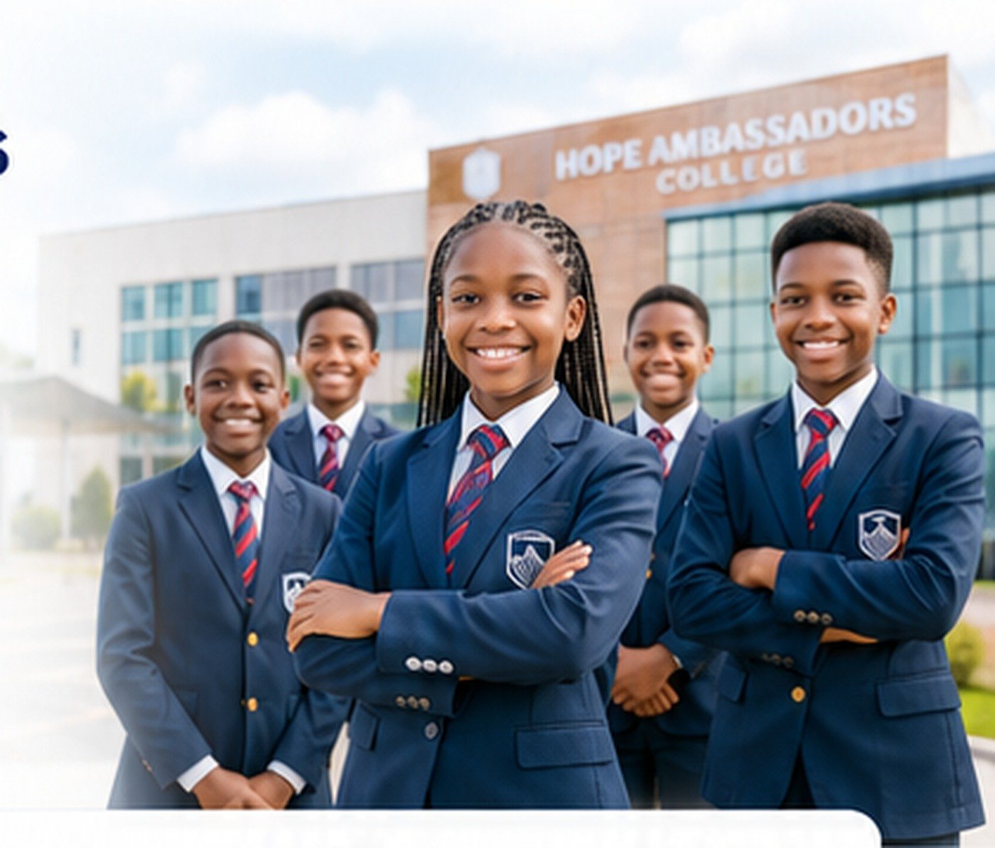Hope Ambassadors College students in school uniform